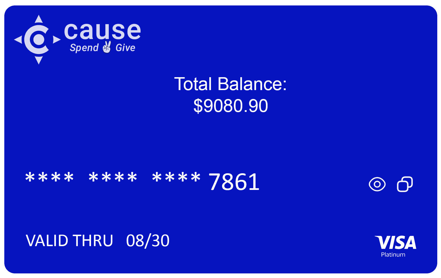 Main account card